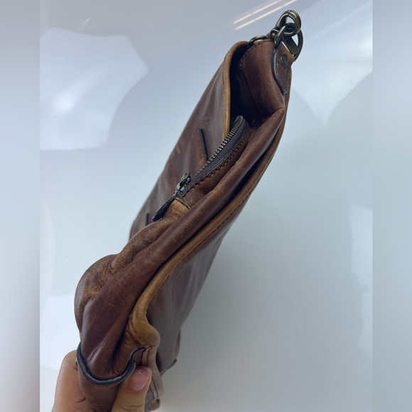 Frye Brown Leather Logan Buckle Top Handle Messenger Bag N270-1 - Picture 12 of 15